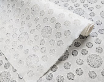 Handmade Lace Kozo Washi Paper (Bubble Pattern) - Thai Mulberry Paper by Kozo Studio