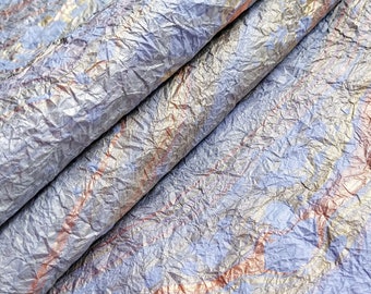 Milano Marble Momigami Mulberry Paper (Design 13, Light Blue) by Kozo Studio