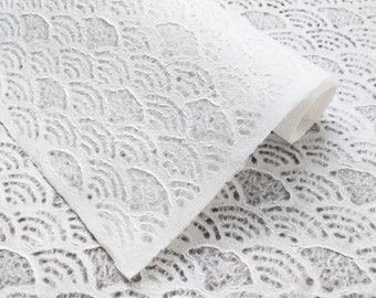 Handmade Lace Mulberry Paper (Fan Pattern) by Kozo Studio