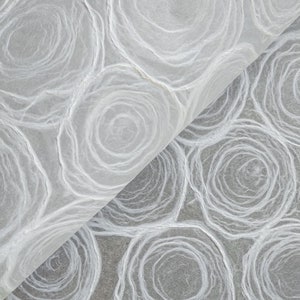 Carta Washi Kozo Rose fatta a mano (bianca) - Carta di gelso tailandese di Kozo Studio