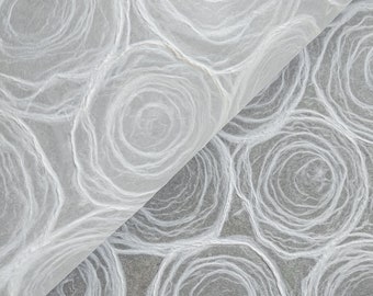 Handmade Rose Kozo  Paper (White) - Thai Mulberry Paper by Kozo Studio