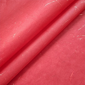 Carta Unryu Kozo Golden Tinsel (rosso ciliegia) - Carta di gelso tailandese di Kozo Studio