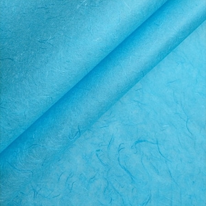 Papel washi Unryu Kozo (azul atolón): papel morera tailandés de Kozo Studio