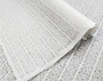 Handmade Lace Mulberry Paper (Stripe Pattern) by Kozo Studio