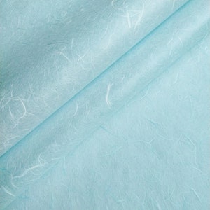 Unryu Kozo Washi Papier (Himmelblau) - Thai Mulberry Paper von Kozo Studio