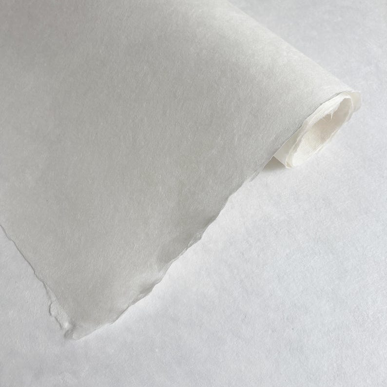 Puede incluir: Un rollo de papel texturizado blanquecino con un borde rasgado. El papel est&aacute; parcialmente desenrollado, revelando una secci&oacute;n enrollada. La superficie parece suave y ligeramente transl&uacute;cida, sugiriendo una calidad delicada. El fondo es una superficie blanca lisa.