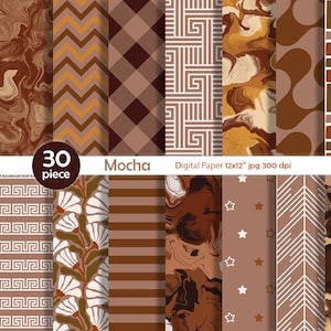 Papel digital mocha mousse, padrão de textura marrom, cores pantone, 2025 cores, pacote de papel café, embalagem de copo mocha mousse, textura de mármore