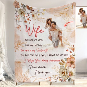  TURMTF Custom Blanket Birthday Gifts for Wife, Wedding  Anniversary Romantic Gifts for Wife, Wife Gifts from Husband, Gifts for  Her, Wife Blanket 50x60 : Home & Kitchen