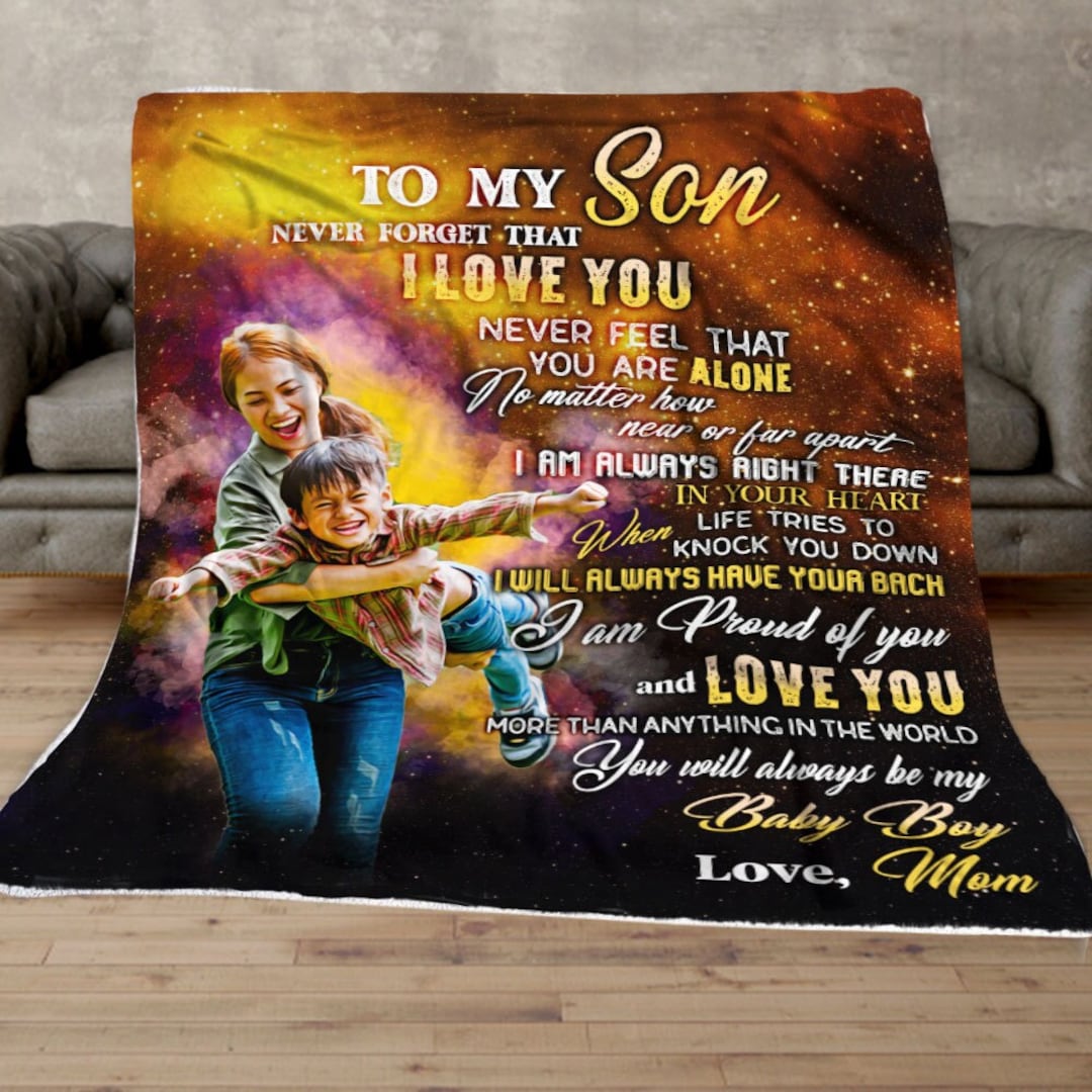 Personalized Blanket for Son, to My Son Blanket From Mom, Custom
