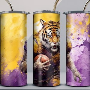 Tiger Tumbler Wrap png | 20 oz tumbler wrap |  | 20 oz Skinny Tumbler Sublimation Template | Digital DOWNLOAD | tiger pn back to school