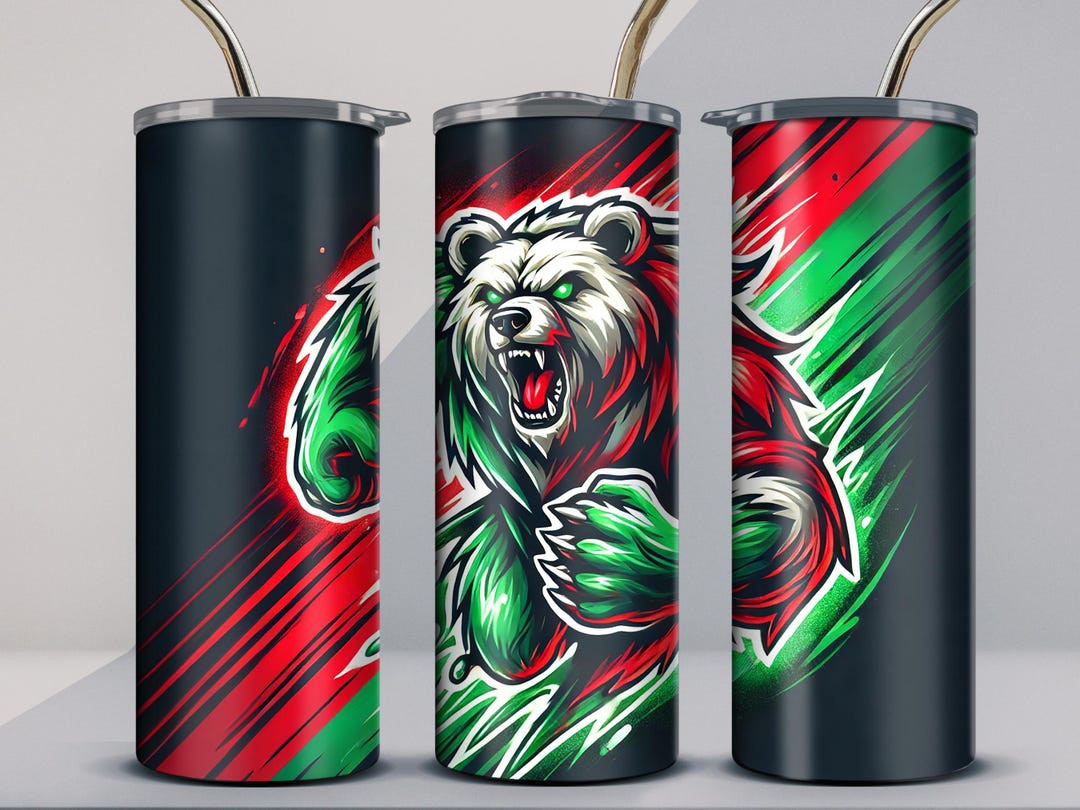 Black Bear Tumbler Wrap Png | Collage Tumbler | 20 Oz Skinny Tumbler ...
