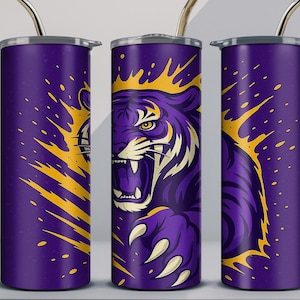 Tiger Tumbler Wrap png  | 20 oz tumbler wrap |  | 20 oz Skinny Tumbler Sublimation Template | Digital DOWNLOAD | tiger tumbler