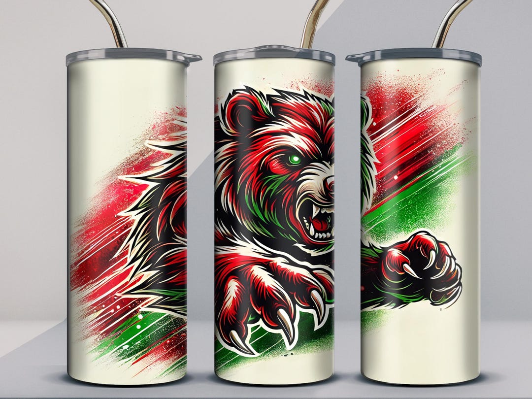 Black Bear Tumbler Wrap Png | Collage Tumbler | 20 Oz Skinny Tumbler ...
