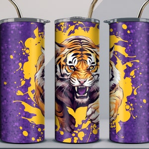 Tiger Tumbler Wrap png  | 20 oz tumbler wrap |  | 20 oz Skinny Tumbler Sublimation Template | Digital DOWNLOAD | tiger tumbler