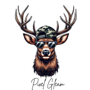 Camo Hat Buck PNG, Deer Hunting Sublimation PNG, Deer Hunter Sublimation Png , Deer Sublimation, Camo Deer Png , hunting season, holiday png