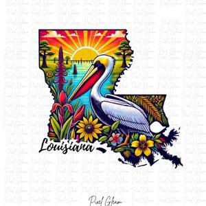 Louisiana Aufkleber Png, Louisiana, Louisiana State Png, Louisiana Karte Form Png, USA Png, Sublimation, Aufkleber Design, digitaler DOWNLOAD