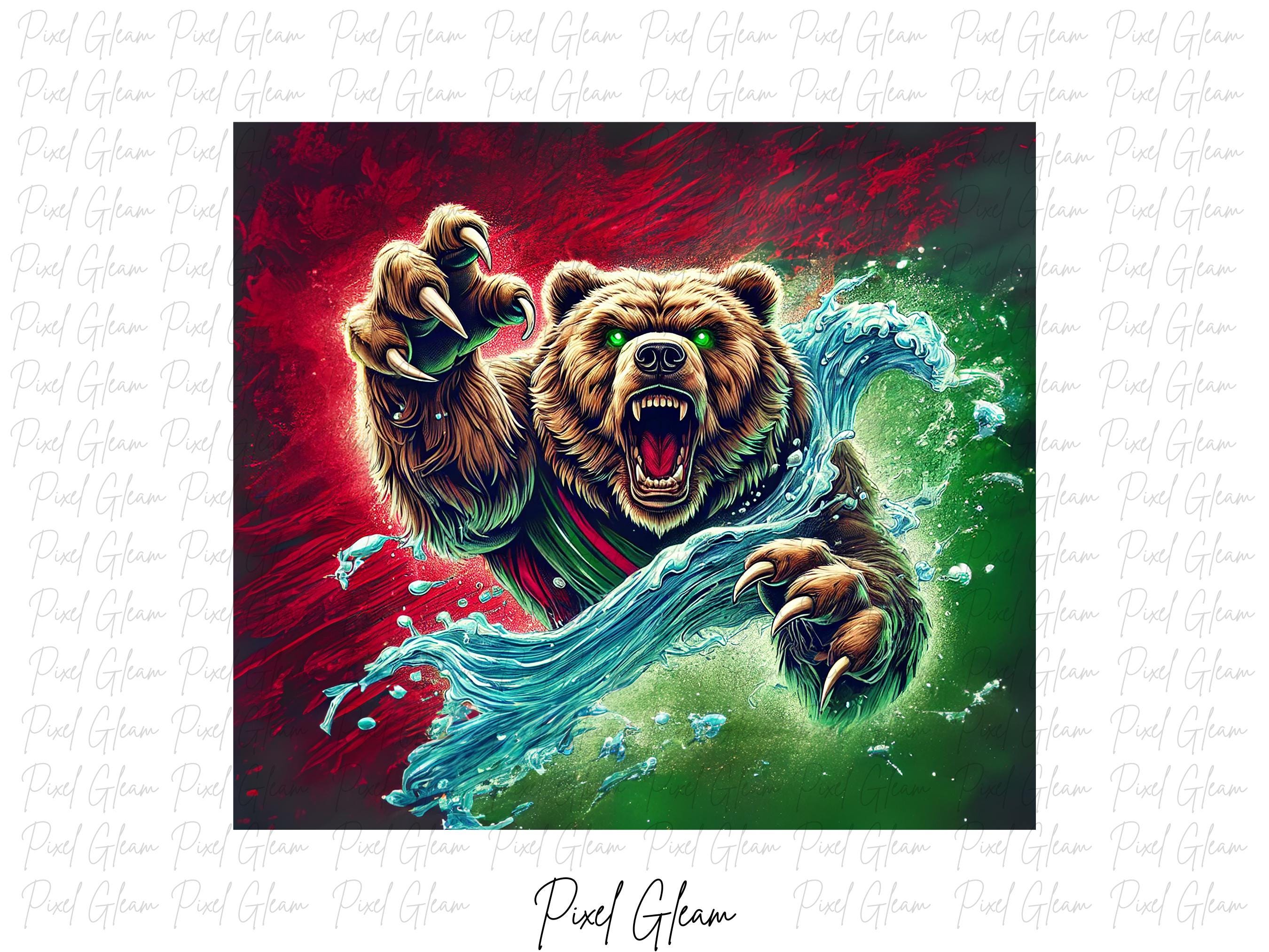 Black Bear Tumbler Wrap Png | Collage Tumbler | 20 Oz Skinny Tumbler ...