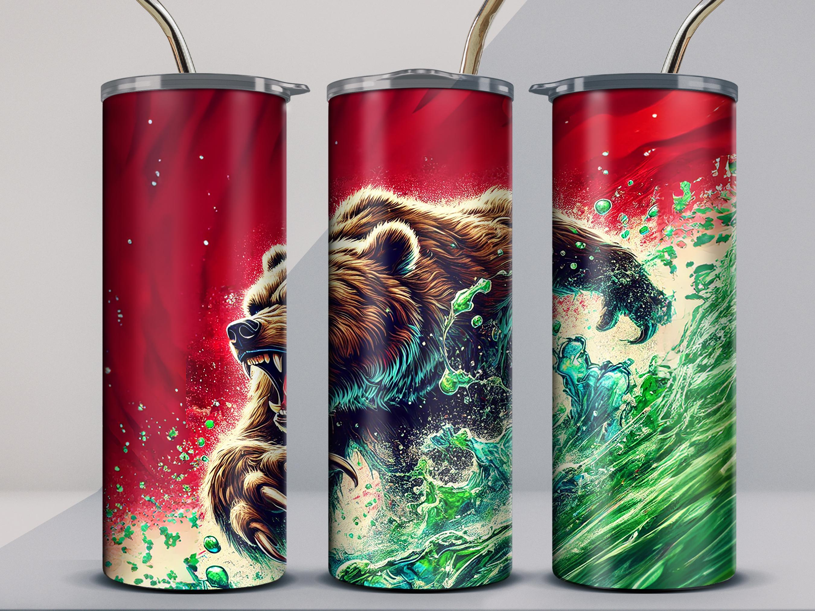 Black Bear Tumbler Wrap Png | Collage Tumbler | 20 Oz Skinny Tumbler ...