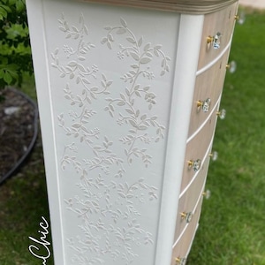 SOLD example of work: Antique 5 Drawer Dresser/Tallboy/Chest of Drawers/Vintage/Bedroom furniture/Nursery