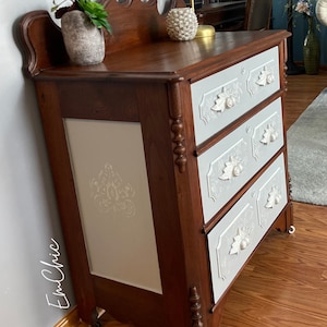 SOLD example of work: 1860s Victorian Antique Walnut Dresser