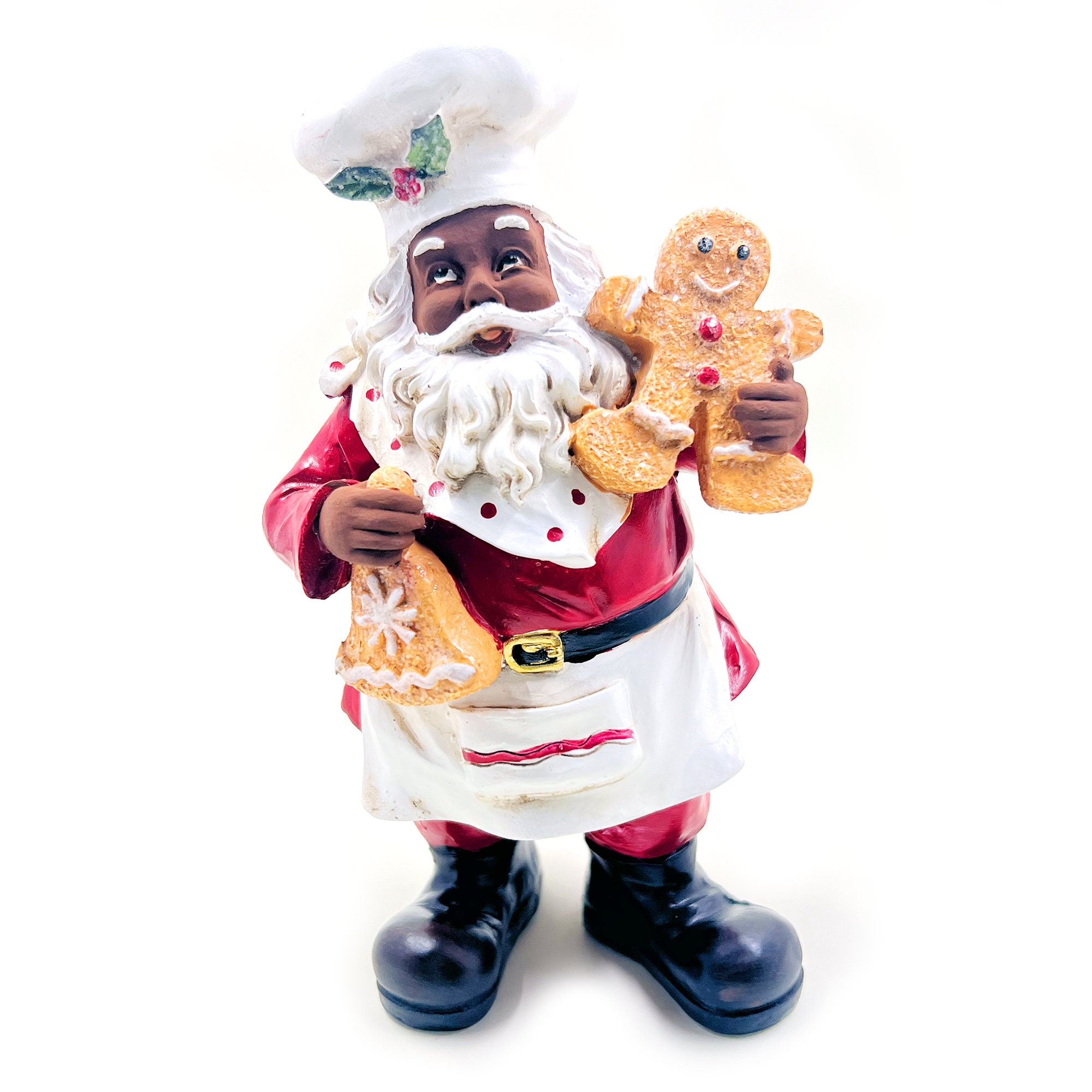 シンバ 黒パグちゃんサンタ大トールペイント Winter Blessings 23 Tall Hand-Painted Santa Doll By Doll Artist