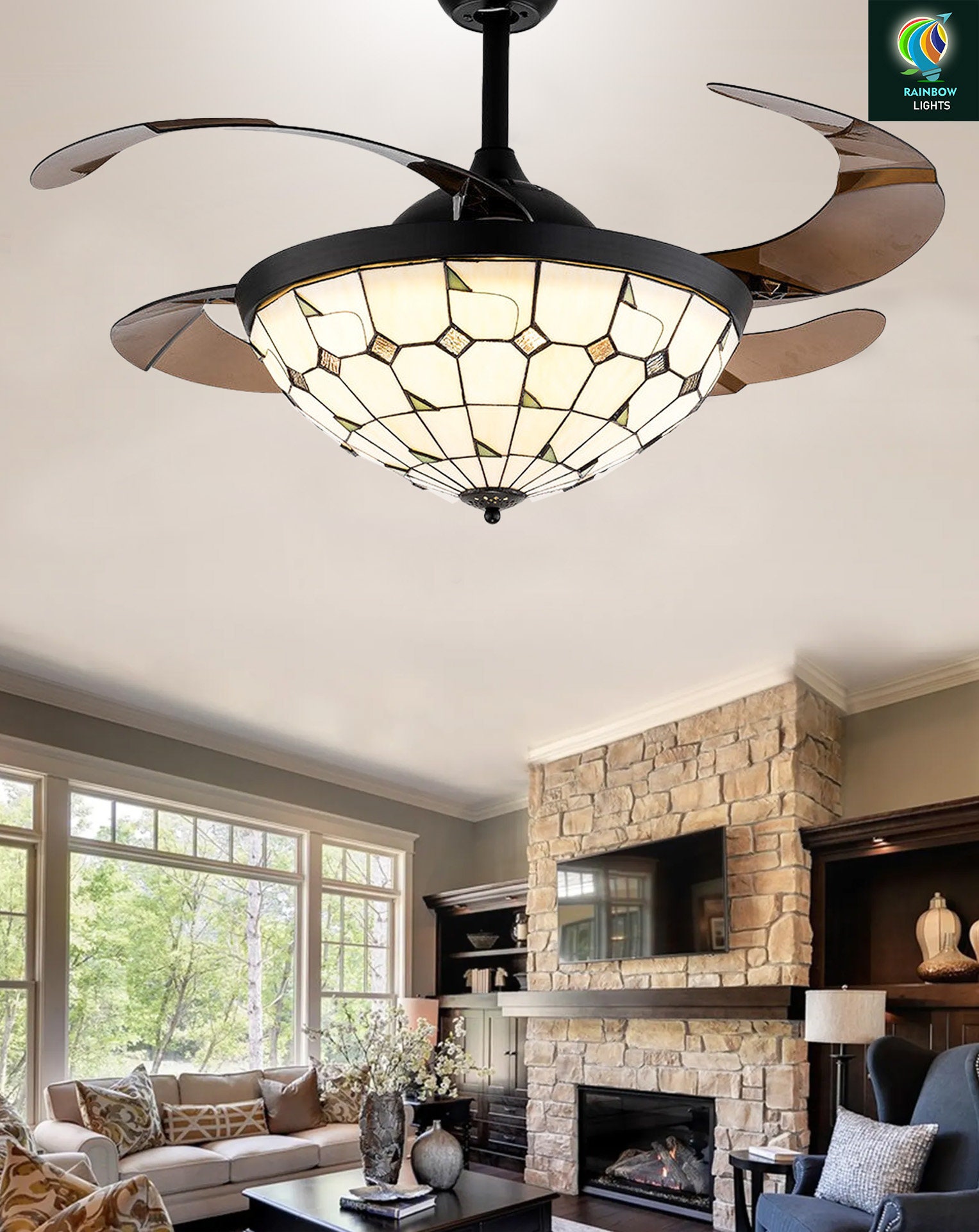 42 Tiffany Chandelier Ceiling Fan Modern Ceiling Fan Ceiling Fan With