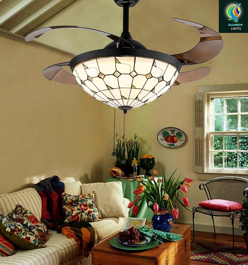 42 Tiffany Chandelier Ceiling Fan Modern Ceiling Fan Ceiling Fan With