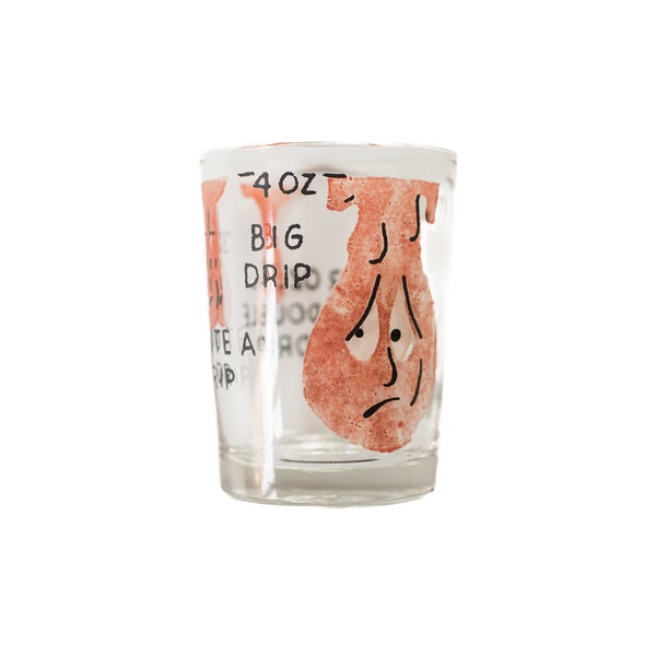 Big Drip - Little Drip Vintage Shot Glass, Collectible Glass, Mid Century Bar Ware