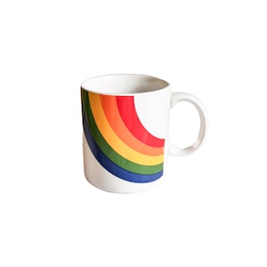 Vintage 1980s FTD Rainbow Mug: Collectible Ceramic Drinkware