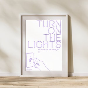 Fred Again Encienda las luces de nuevo House Music Purple and White A3 Poster Print