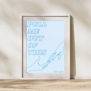 Fred Again Delilah (Sácame de esto) House Music Blue A3 Poster Print