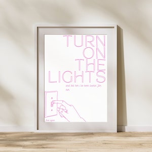 Fred Again enciende las luces de nuevo House Music rosa y blanco A3 Poster Print
