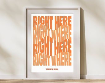 Póster naranja impreso de Dom Dolla Rhyme Dust House Music