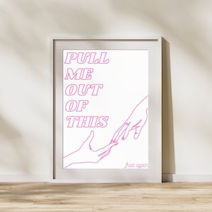 Fred Again Delilah (Pull Me Out of This) House Music Pink and White A3 Poster Print