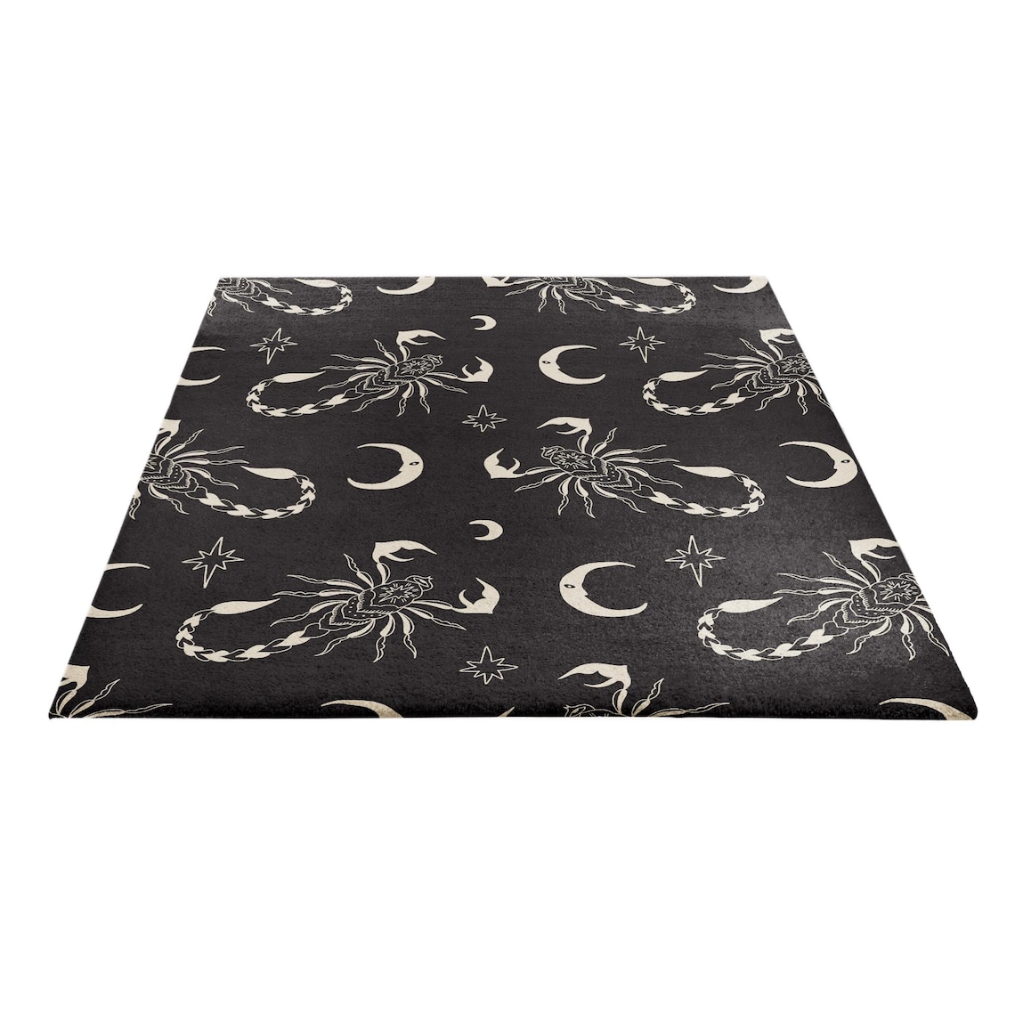 Halloween Scorpion Moon Pattern Mystical Witchy Boho Rug Beach House ...