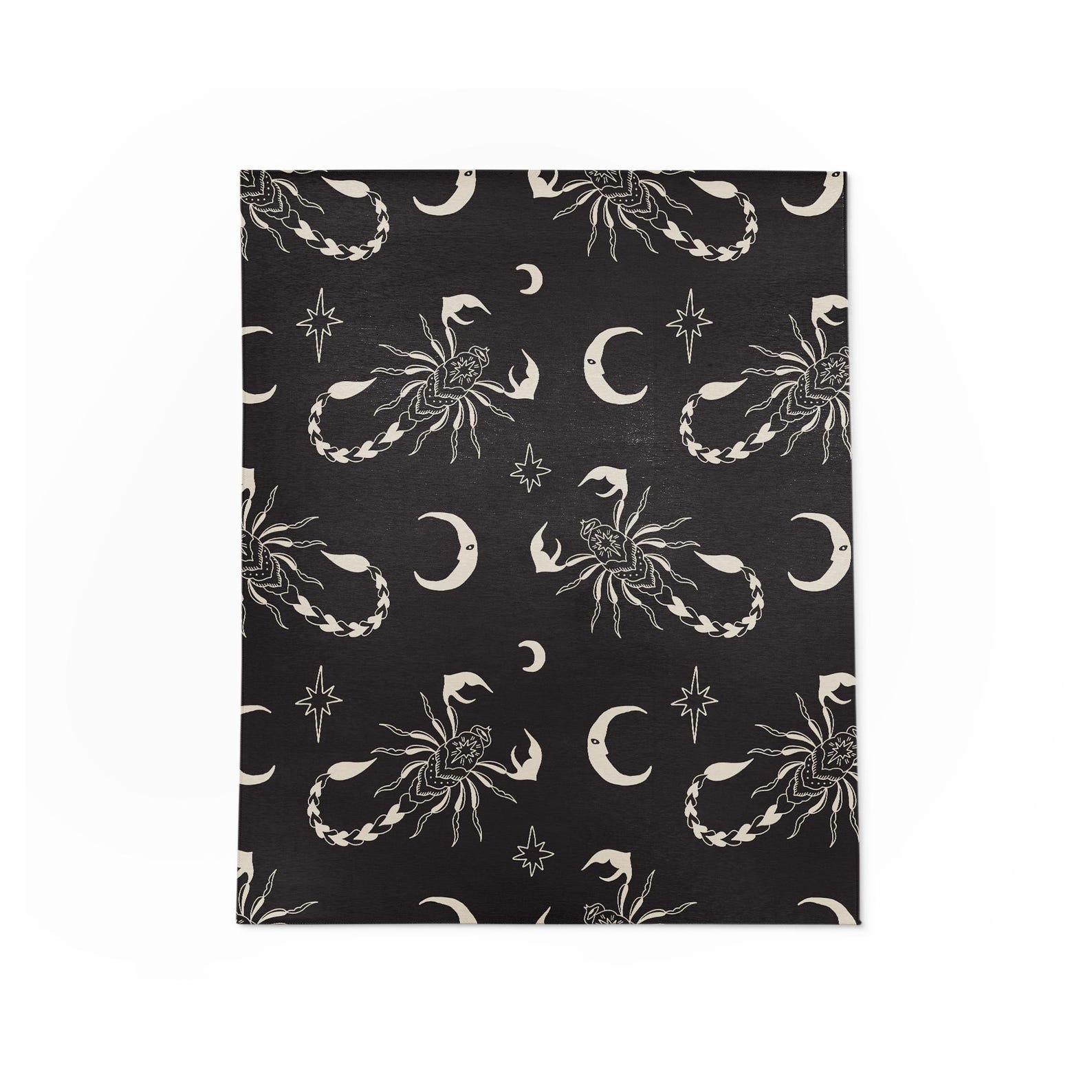 Halloween Scorpion Moon Pattern Mystical Witchy Boho Rug Beach House ...