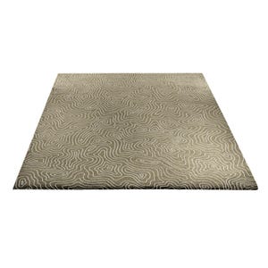 Topographic Map Gold Rug | Beach House Carpet | Indoor Outdoor Floor ...