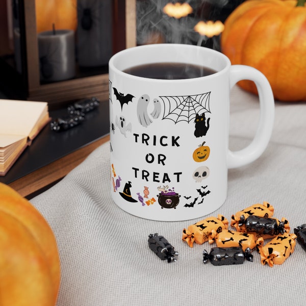 Halloween trick or treat  Mug 11oz