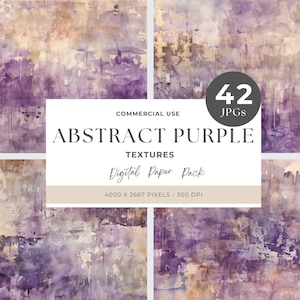 Abstract, Lavender Watercolor Color Texture Pack, Purple Colors for Backgrounds, JPG, JPEG, Commercial Use, Lilac Watercolor Washes