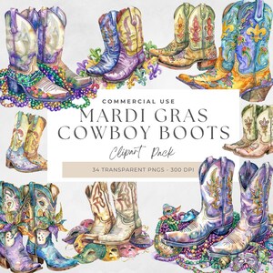 Mardi Gras Western Png, Botas De Cowboy, Botas De Cowgirl Ocidental Clipart, Louisiana Nola Design, Carnaval Fleur De Lis, Download Digital, Instantâneo