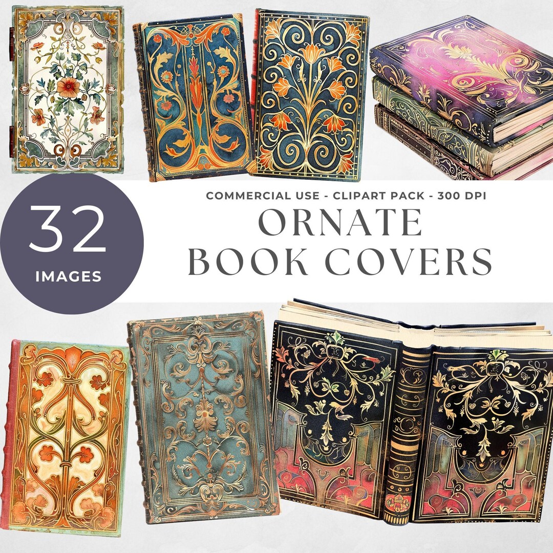 Antique Book Cover Png, Vintage Journal PNG, Printable Covers for ...