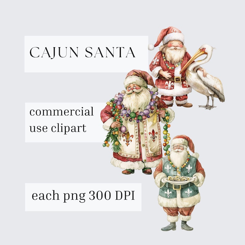 Cajun Santa Png, Cajun Christmas PNG, Heaux Heaux Heaux, Southern ...