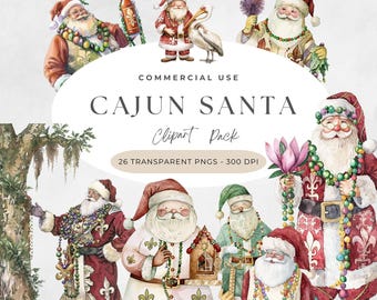 Cajun Santa Png, Cajun Christmas PNG, Heaux Heaux Heaux, Southern Christmas, Louisiana Christmas Png, Christmas on the Bayou, Winter Holiday
