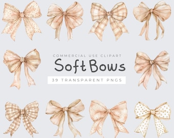 Clipart noeud beige, aquarelle doux noeuds neutres PNG, graphiques numériques pour l'artisanat, modèles à usage Commercial