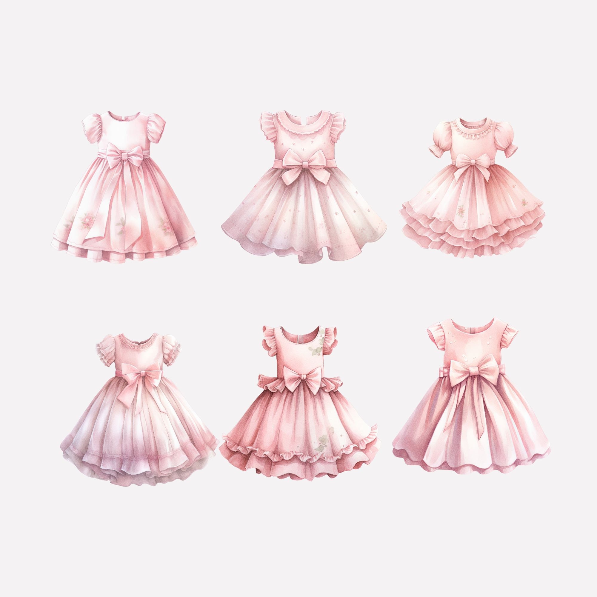 Baby Girl Dress Clipart Gender Reveal Baby Shower Instant Download