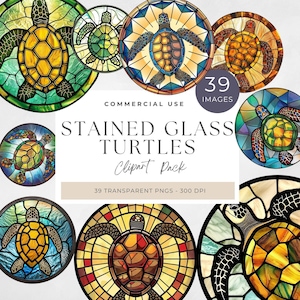 Meeresschildkröte Glasmalerei PNG, Clipart, digitaler Download für DIY Handwerk, Ocean Art Muster, Suncatcher Design Vorlage, bedruckbar