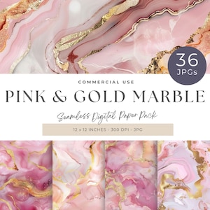 Pink and gold Marble png, Elegant Peach Pink Gold Marble Tumbler Wrap JPG, Glam Glitter Design, Marbled Paper Download, Junk Journal Pages