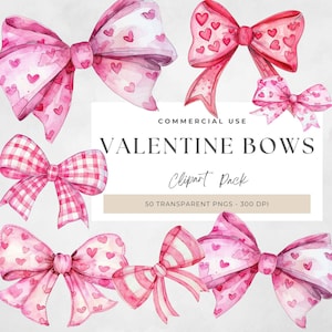 Set di clipart di fiocchi Coquette, download digitale per San Valentino, fiocchi carini da ragazza, fiocco stravagante, cuore Coquette rosa, estetica vintage alla moda