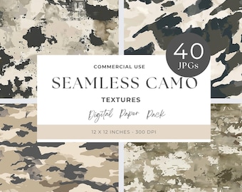 Old School Camo Seamless Pattern, Duck Hunting Camouflage Design, Digital Download for Hunting & Outdoors, Crafting, Creative Projects, JPG