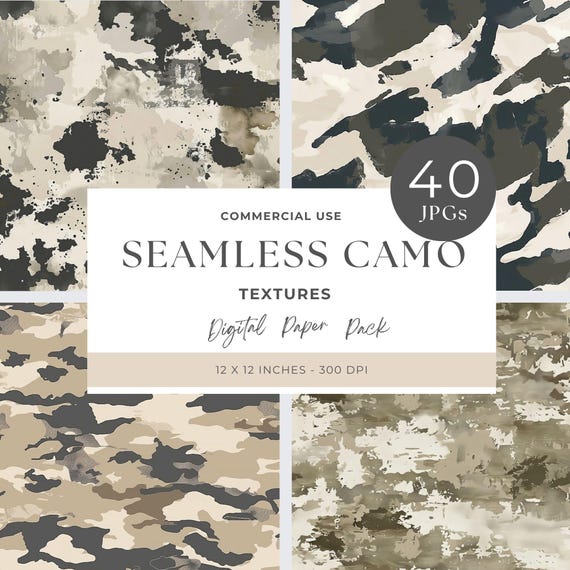 Old School Camo Seamless Pattern, Duck Hunting Camouflage Design, Digital Download for Hunting & Outdoors, Crafting, Creative Projects, JPG